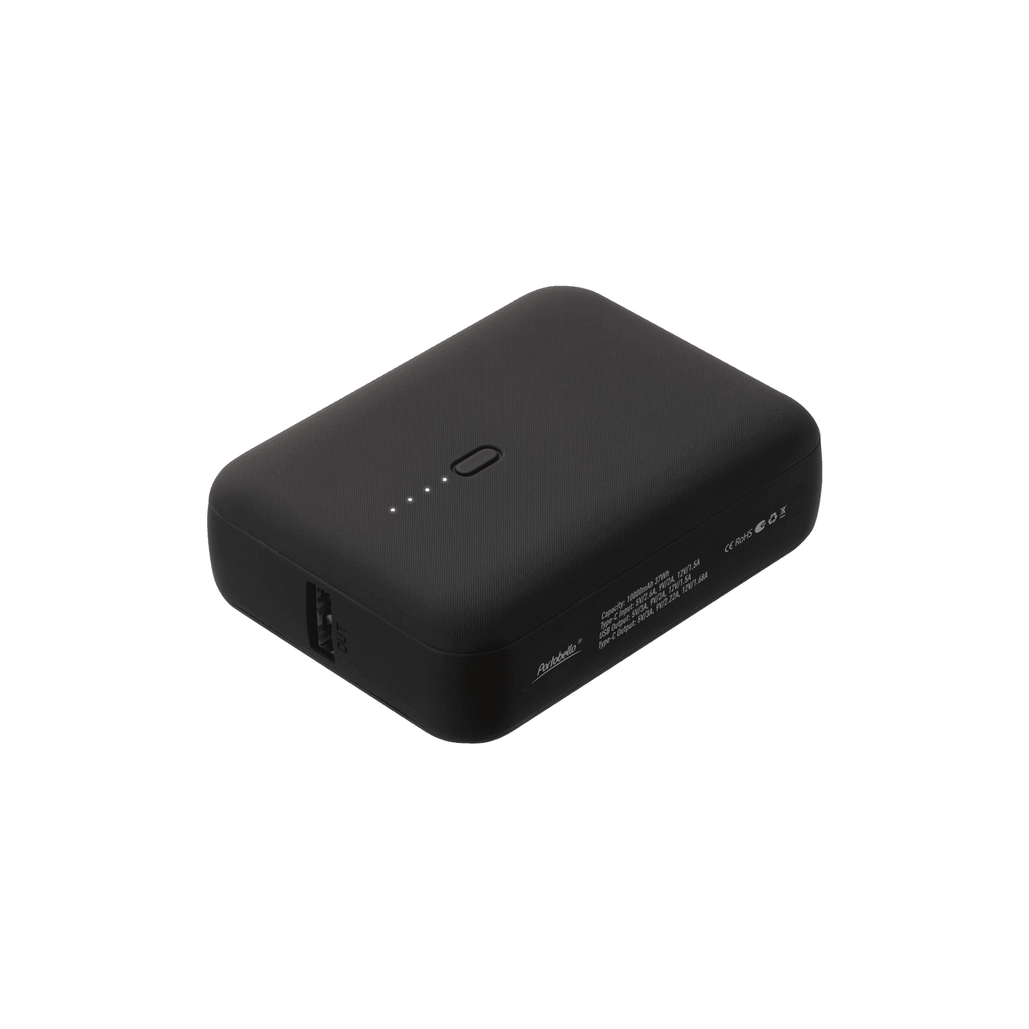 Внешний аккумулятор с функцией быстрой зарядки Формула (Formula) 10000 mAh, черный