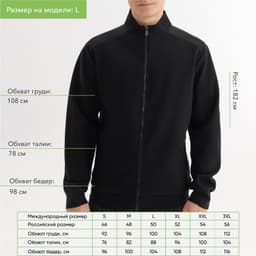 Толстовка на молнии Астин (Astin) черная