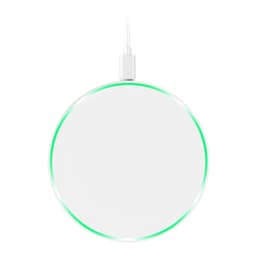 Беспроводное зарядное устройство с подсветкой 15W Аурис (Auris), белое