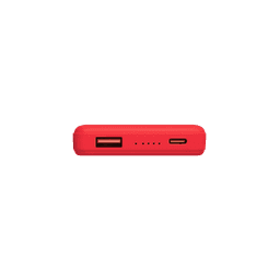 Внешний аккумулятор Ларго PD (Largo PD) 5000mAh с функцией беспроводной зарядки 15W, красный