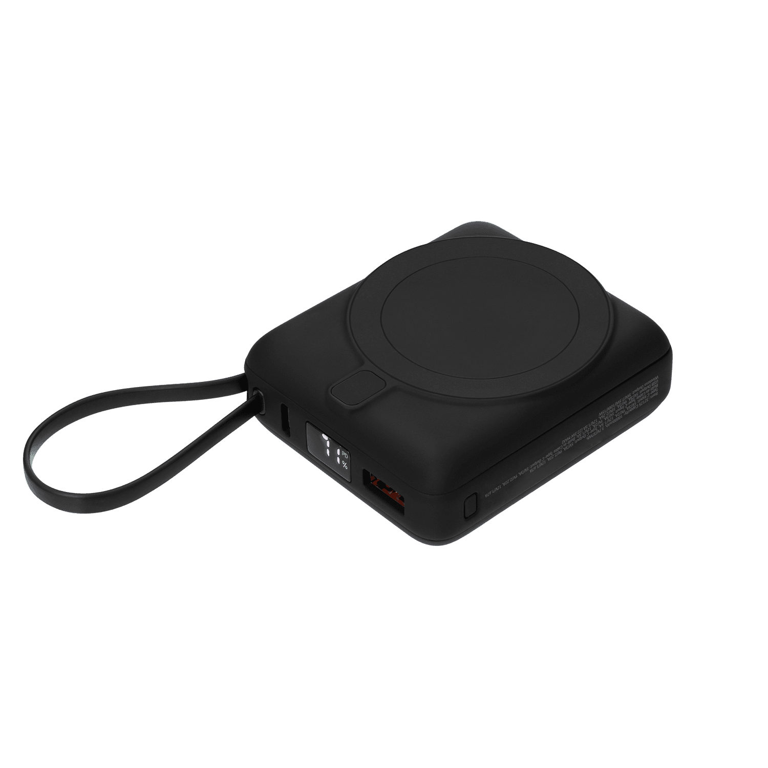Внешний аккумулятор с подсветкой Риттер PD (Ritter PD) 10000mAh с функцией беспроводной зарядки 15W, черный