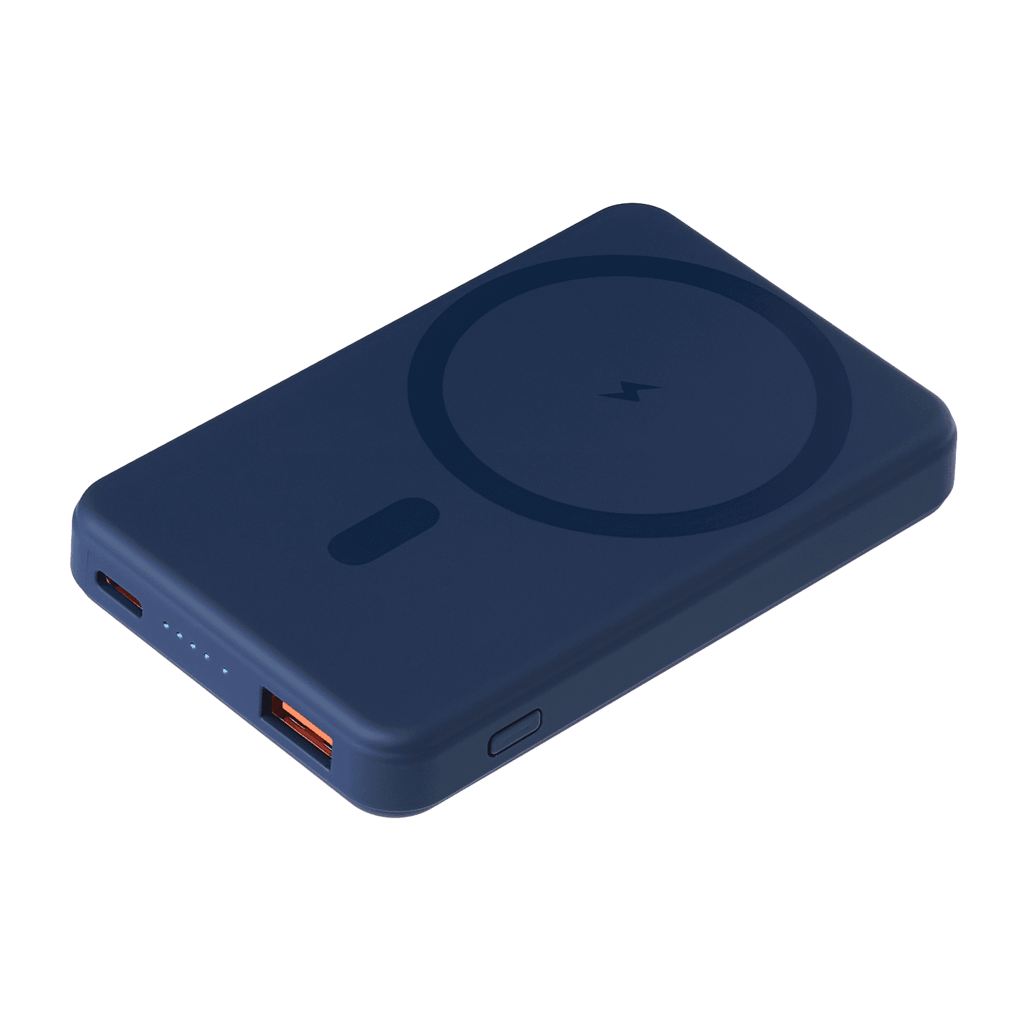 Внешний аккумулятор Ларго PD (Largo PD) 5000mAh с функцией беспроводной зарядки 15W, синий