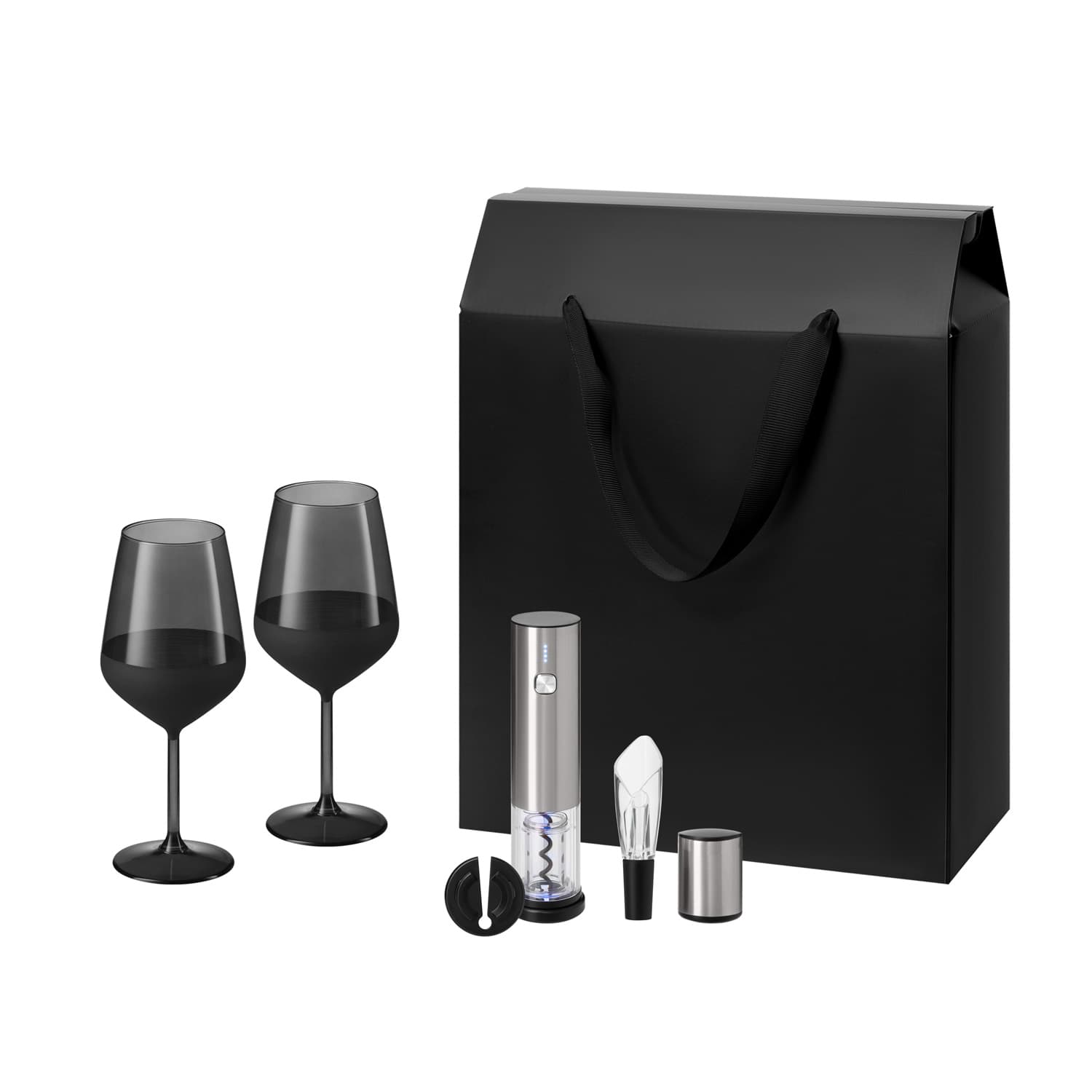 Подарочный набор Блэк Эдишн (Black Edition), Винтаро (Vintaro) (2 бокала + набор для вина)