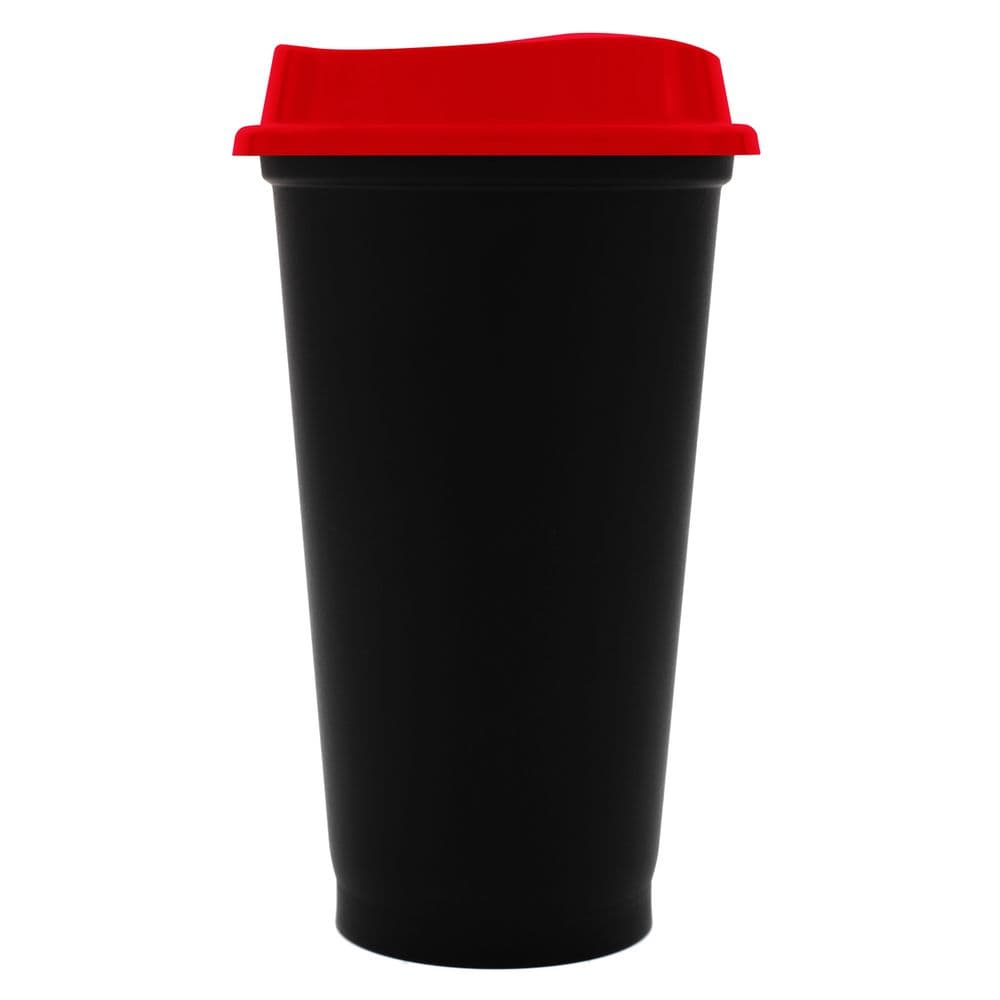 black, red