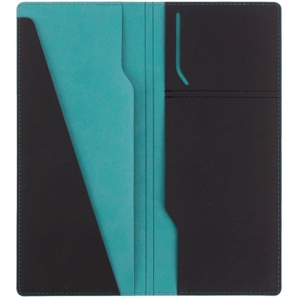 black, turquoise