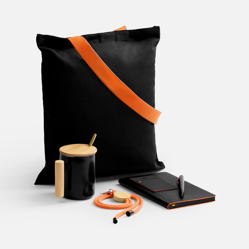 black, orange