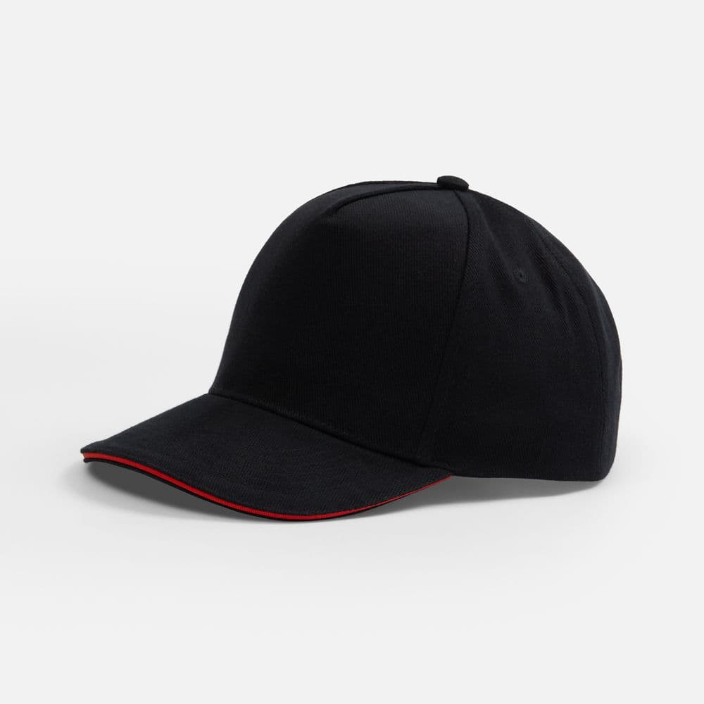 black, red