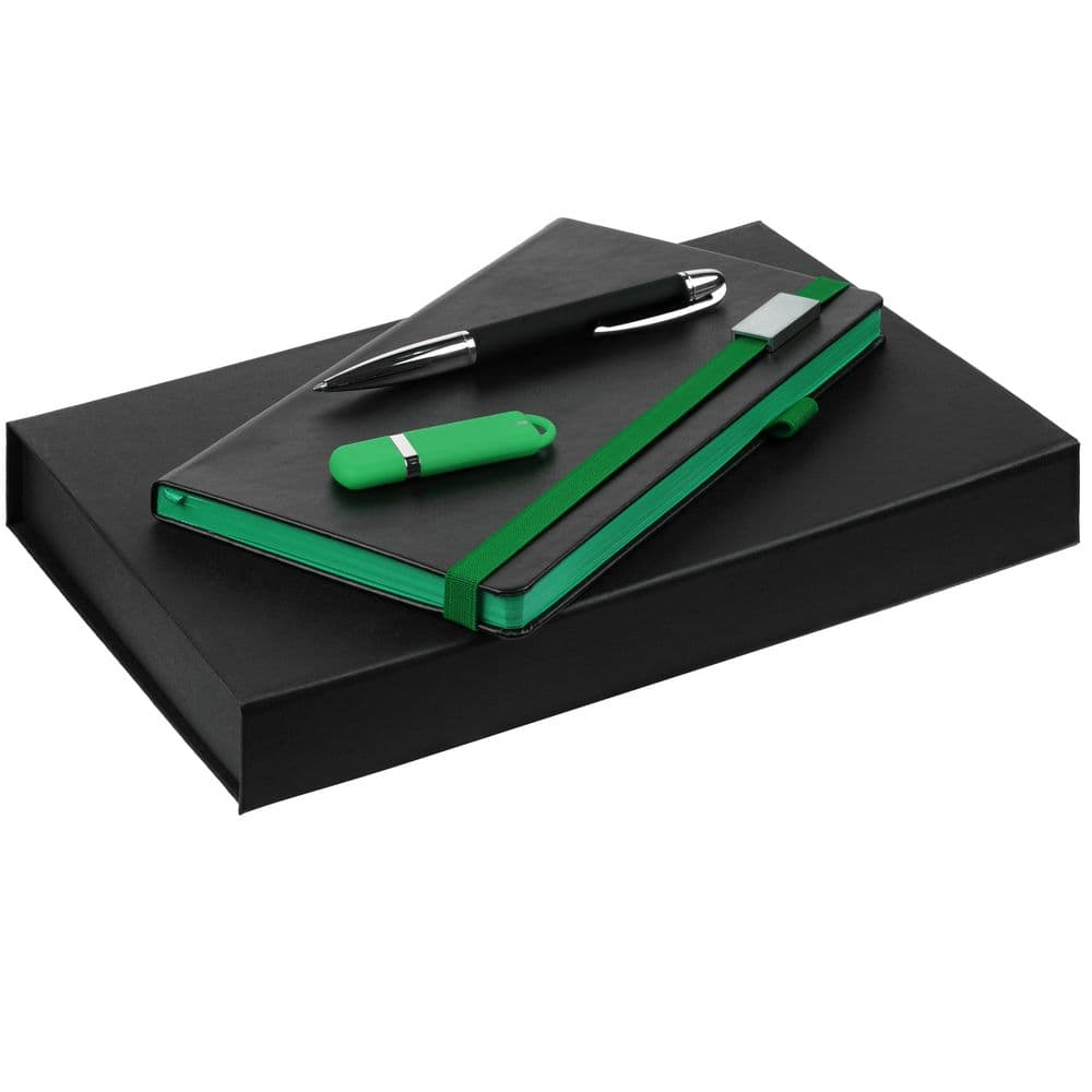 black, green