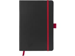 Блокнот "ColorNote Black", твердая обложка A5, 80 листов, черный с красным (Р)