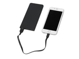 Портативное зарядное устройство с синей подсветкой логотипа «Faros», soft-touch, 4000 mAh (P)