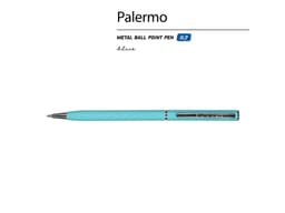 Ручка шариковая автоматическая BrunoVisconti® "PALERMO" цвет корпуса бирюзовый, soft-touch, 0.7 мм