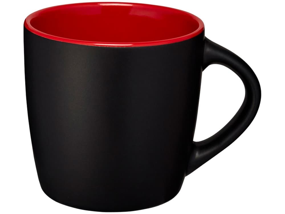 black, red