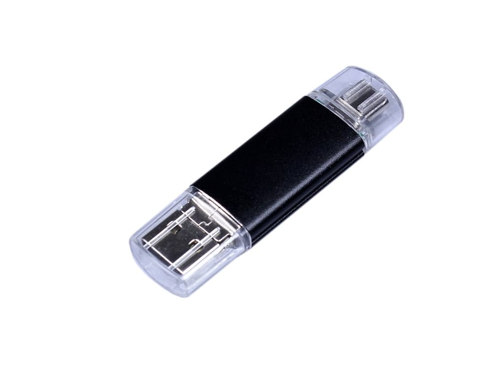 USB-флешка на 32 Гб c двумя дополнительными разъемами MicroUSB и TypeC