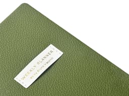 Еженедельник недатированный А6 "Verde" с нашивкой, зеленый