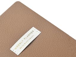 Еженедельник недатированный А6 "Total beige" с нашивкой, бежевый