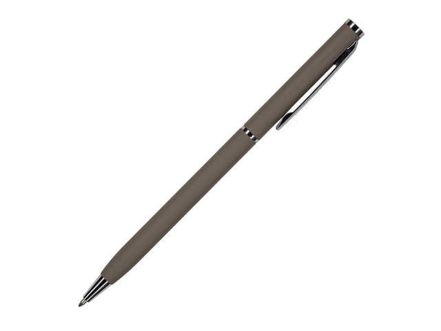 Ручка шариковая автоматическая BrunoVisconti® "PALERMO" цвет корпуса серый, soft-touch, 0.7 мм