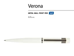 Ручка шариковая автоматическая BrunoVisconti "VERONA" цвет корпуса белый, soft-touch, 1 мм, синяя