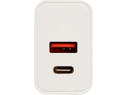 Сетевое зарядное устройство c выходами USB-A и USB-C «Recharger Pro», быстрая зарядка QC/PD, 30 Вт, белый