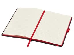 Блокнот "ColorNote Black", твердая обложка A5, 80 листов, черный с красным (Р)