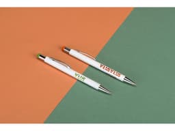 Ручка металлическая шариковая «Flowery» со стилусом и цветным зеркальным слоем