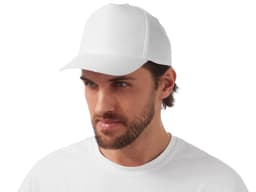 Бейсболка "Poly" 5-ти панельная 120 гр, белый (P)