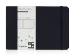 Скетчбук "Sketch & Art" в твердом переплете 213х146 мм, 96 л. белой бумаги 180 г/м2, черный