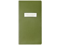 Еженедельник недатированный А6 "Verde" с нашивкой, зеленый
