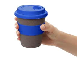 Стакан с силиконовой крышкой "Cafe"