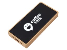 Внешний аккумулятор с подсветкой лого и солнечной панелью «Reedia S1», 10000 mAh, бамбук