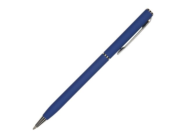 Ручка шариковая автоматическая BrunoVisconti® "PALERMO" цвет корпуса синий, soft-touch, 0.7 мм