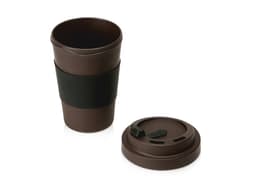 Стакан из кофе с силиконовой манжетой «Latte», коричневый (Р)