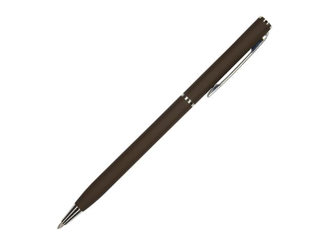 Ручка шариковая автоматическая BrunoVisconti® "PALERMO" цвет корпуса коричневый, soft-touch, 0.7 мм