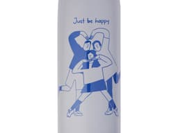 Стальная бутылка "Rely", 650 мл, серый (трафаретная печать круговая)