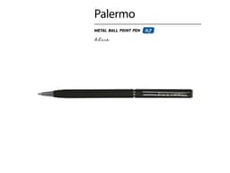 Ручка шариковая автоматическая BrunoVisconti® "PALERMO" цвет корпуса черный, soft-touch, 0.7 мм