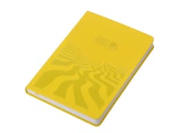 Бизнес-блокнот А5 «C2» soft-touch, желтый, с УФ печатью