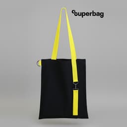 Шоппер Superbag black с ремувкой 4sb (чёрный с красным)