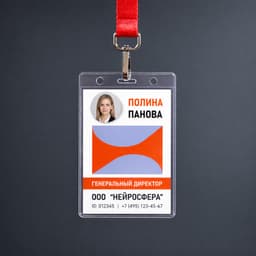 Карман для бейджа Track, вертикальный, 8х12,4см (прозрачный)
