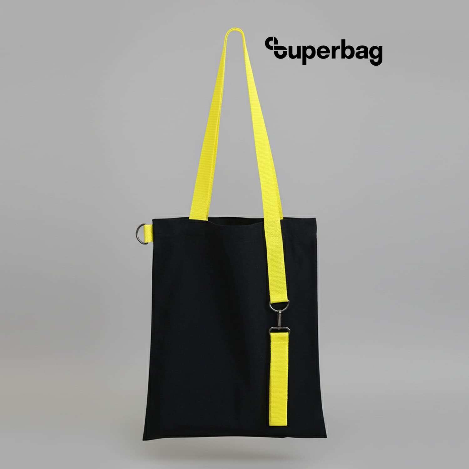 Шоппер Superbag black с ремувкой 4sb (чёрный с красным)