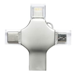 Флешка XENON 4в1 Серебристая 4444.06.64ГБ3.0
