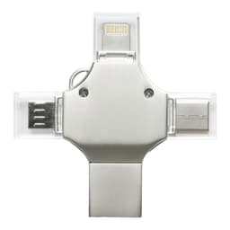 Флешка XENON 4в1 Серебристая 4444.06.64ГБ3.0