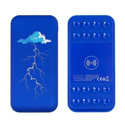 Беспроводное зарядное устройство "Sticky SOFTTOUCH", 10000 mAh с подсветкой логотипа и присосками