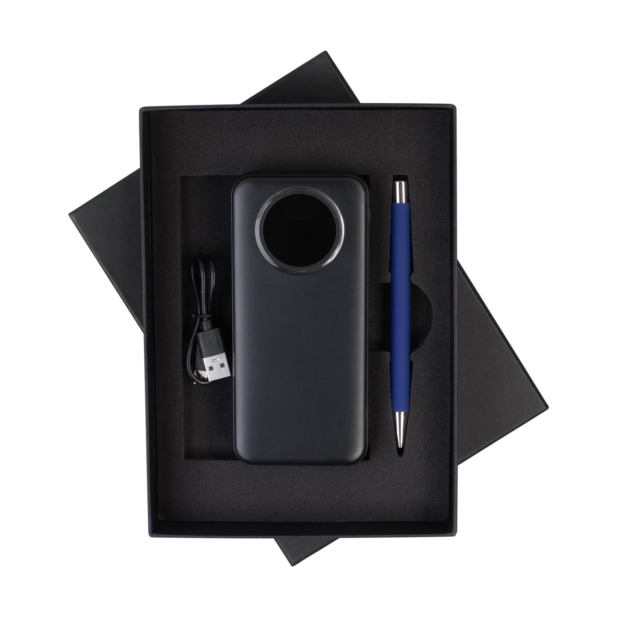 black, blue