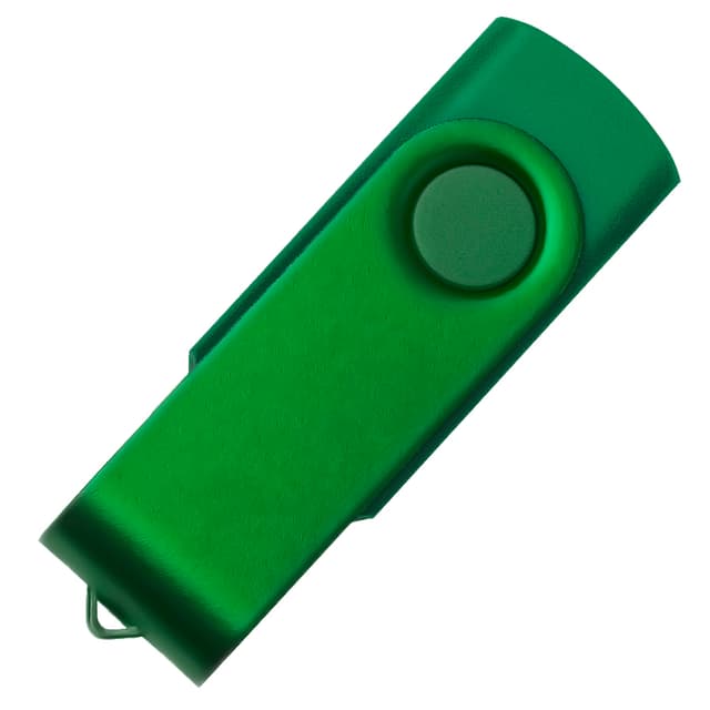 USB flash-карта DOT (16Гб), зеленый, 5,8х2х1,1см, пластик, металл