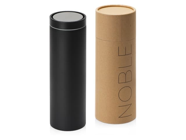 Вакуумная термокружка "Noble" с крышкой 360,Waterline, тубус, черный