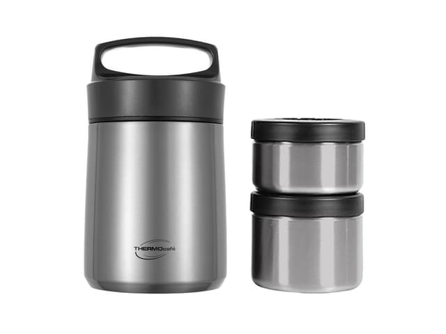 Термос с двумя контейнерами из нерж. стали тм THERMOcafe TCLB-1480SY (SS) 1,48L