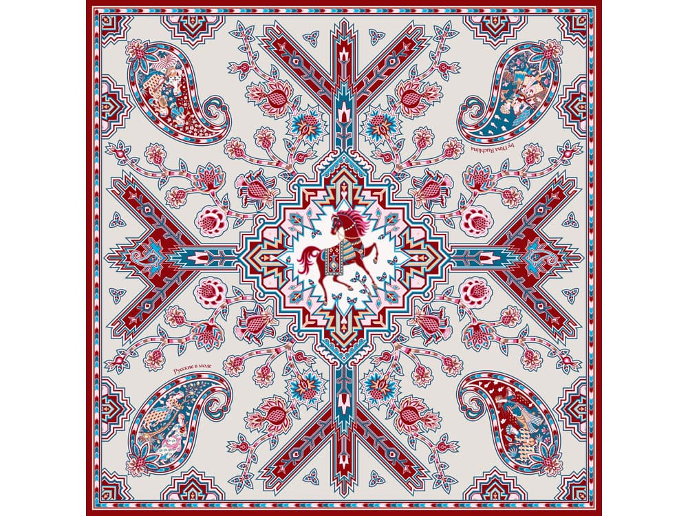 Платок "Кавказский скакун"