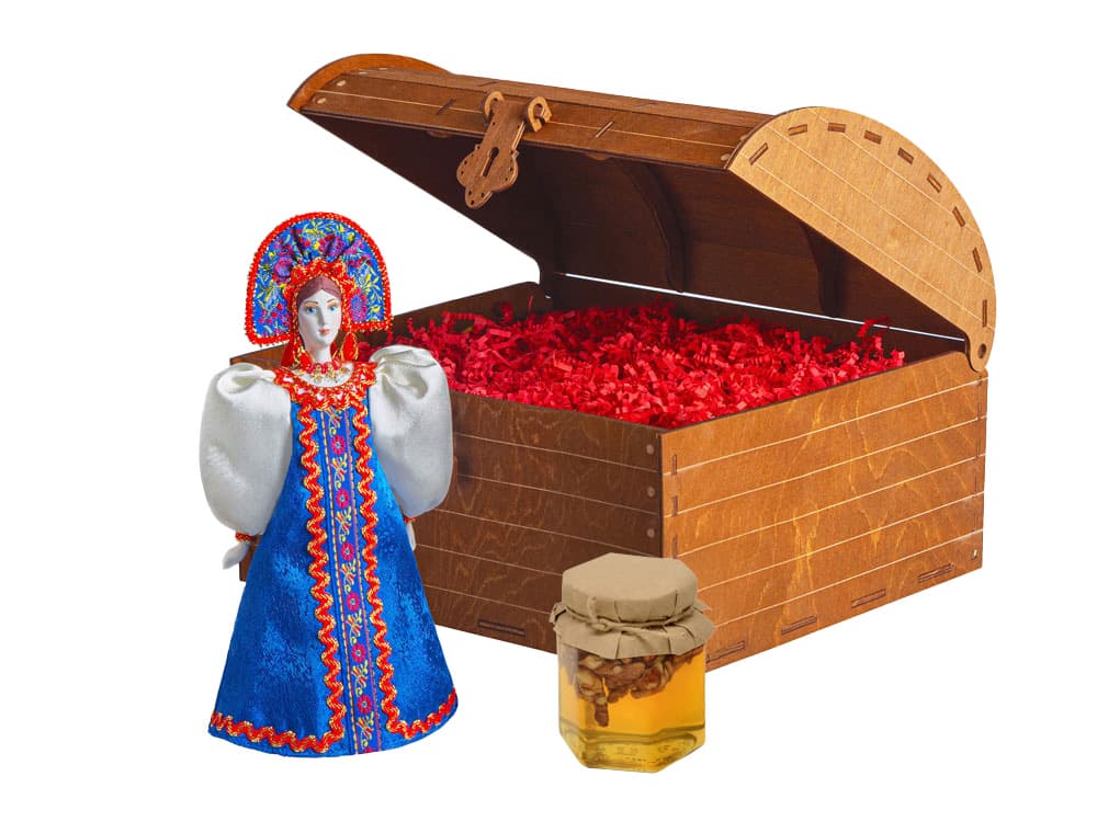 Подарочный набор: кукла фарфоровая