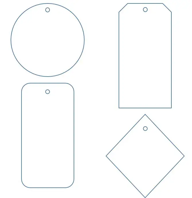 Этикетка картонная на заказ Carta, 5х10, 7х7, 6х8 или 3х14 см