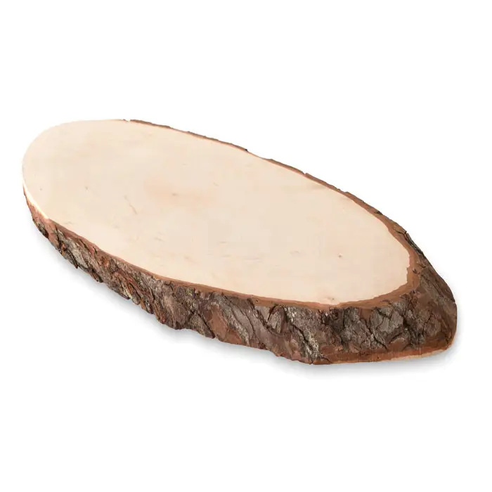 Oval wooden board with bark - MO9140-40
