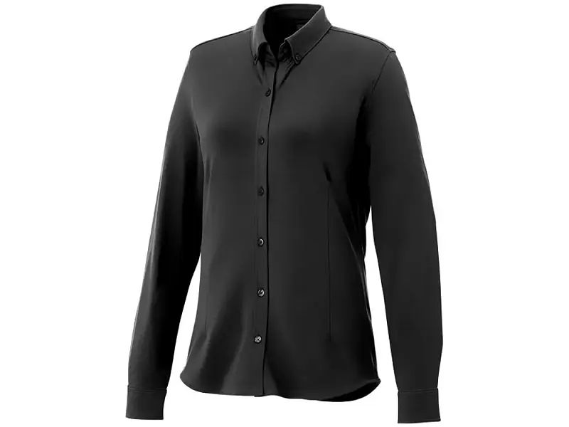 Женская рубашка Bigelow из пике с длинным рукавом, черный - 3817799XS